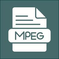 icono de vector de mpeg