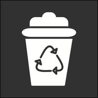 icono de vector de papelera de reciclaje