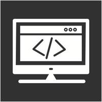 icono de vector de codificación html