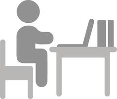 Studying Desk Vector Icon