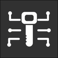icono de vector de llave electrónica