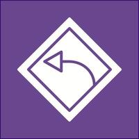 Left Turn Vector Icon