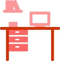 Office Desk Vector Icon