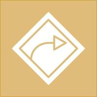 Right Turn Vector Icon