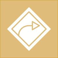 Right Turn Vector Icon