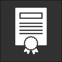 icono de vector de certificado