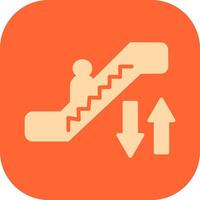 icono de vector de escalera mecánica