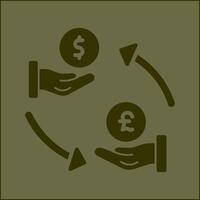 Dollar to Pound Vector Icon