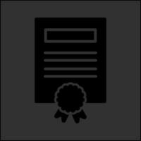 icono de vector de certificado