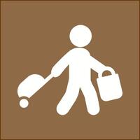 icono de vector de bolsa de transporte