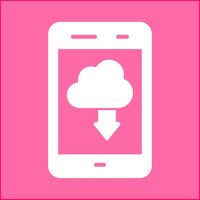 Cloud with Downward Arrow Vector Icon