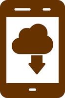 Cloud with Downward Arrow Vector Icon