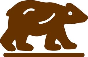 icono de vector de oso polar