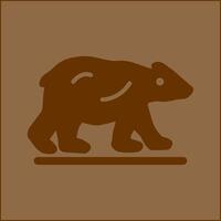 icono de vector de oso polar