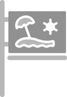 Beach Sign Vector Icon