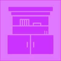 Cupboard with Shelves Vector Icon