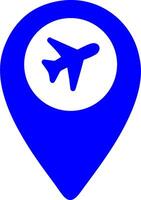 Airport Location Vector Icon