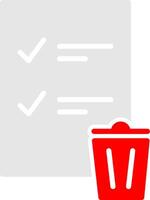 Trash List Vector Icon