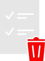 Trash List Vector Icon