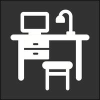 Simple Desk Vector Icon