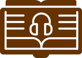 icono de vector de libro de audio