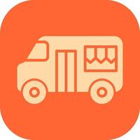 Fast Food Truck Vector Icon