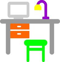 Simple Desk Vector Icon