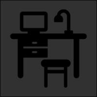 Simple Desk Vector Icon