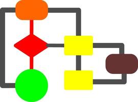 icono de vector de diagrama de flujo