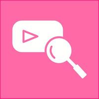 YouTube Search Vector Icon