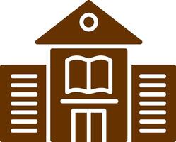 icono de vector de edificio de biblioteca