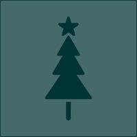 icono de vector de árbol de navidad