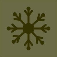 icono de vector de copo de nieve