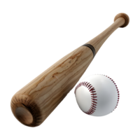 AI generated 3D Rendering of a Baseball Bat with Ball and Gloves on Transparent Background - Ai Generated png