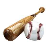 AI generated 3D Rendering of a Baseball Bat with Ball and Gloves on Transparent Background - Ai Generated png