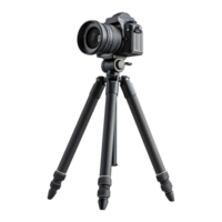 AI generated 3D Rendering of a DSLR Camera on Stand on Transparent Background - Ai Generated png