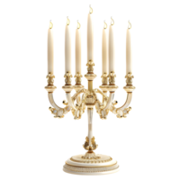 AI generated 3D Rendering of a Candles on a Stand on Transparent Background - Ai Generated png