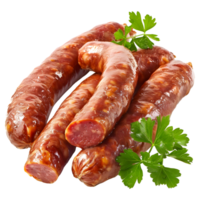 AI generated 3D Rendering of a Manchester Sausage on Transparent Background - Ai Generated png