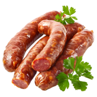 AI generated 3D Rendering of a Manchester Sausage on Transparent Background - Ai Generated png