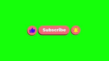 Subscribe Button in Green Screen. Animated Subscriber Button. Subscribe Icon in Green Background. Subscribe Icon. video