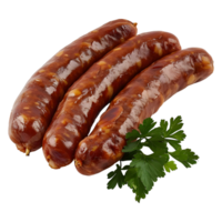 AI generated 3D Rendering of a Manchester Sausage on Transparent Background - Ai Generated png