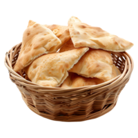 AI generated 3D Rendering of a Pita or Naan Bread on Transparent Background - Ai Generated png