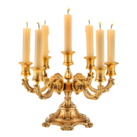 AI generated 3D Rendering of a Candles on a Stand on Transparent Background - Ai Generated png