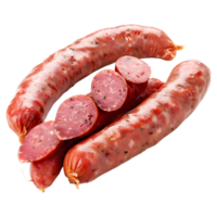 AI generated 3D Rendering of a Manchester Sausage on Transparent Background - Ai Generated png