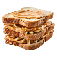 ai gegenereerd 3d renderen van een lekker brood met boter Aan het Aan transparant achtergrond - ai gegenereerd png