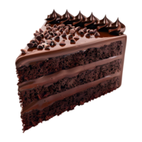 ai generato 3d interpretazione di un' cioccolato torta su trasparente sfondo - ai generato png