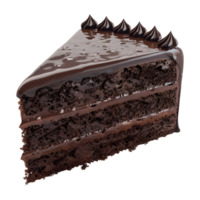 ai generato 3d interpretazione di un' cioccolato torta su trasparente sfondo - ai generato png