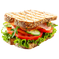 ai genererad 3d tolkning av en smörgås på transparent bakgrund - ai genererad png