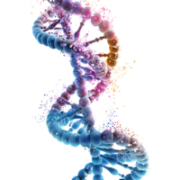 ai gegenereerd 3d renderen van een dns element of molecuul Aan transparant achtergrond - ai gegenereerd png