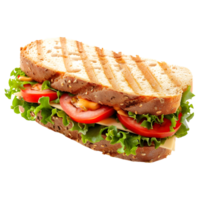 AI generated 3D Rendering of a Sandwich on Transparent Background - Ai Generated png